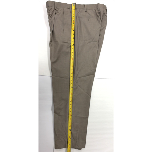 Louis Raphael Rosso Hidden Flex Mens Pants Size 36 x 32 Khaki Dress Pant - Picture 6 of 7